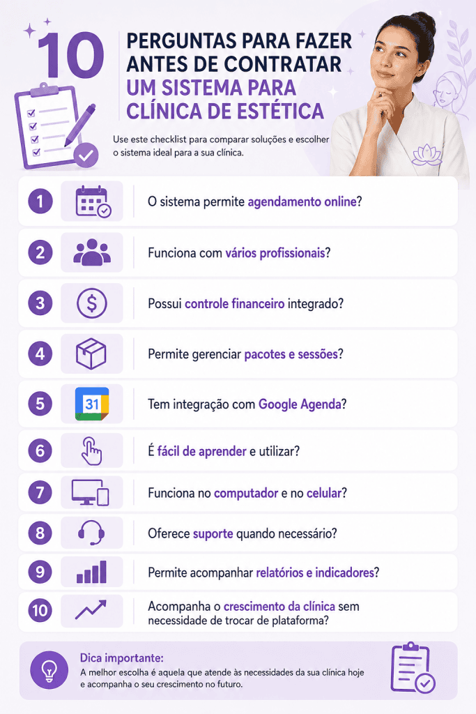 Sistema para Clínica de Estética: Guia Completo para Organizar Agendamentos, Clientes e Financeiro 4 ChatGPT Image 10 de ago. de 2026 15 33 20